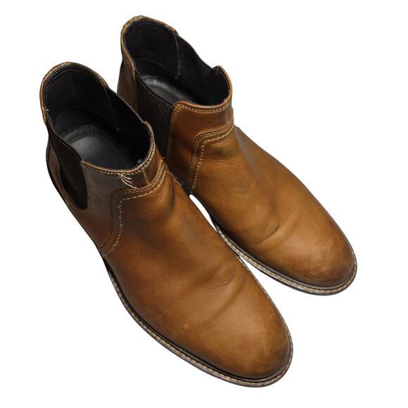 Johnston & Murphy Men\'s Chelsea Leather Boot Brown Color Size 11M main image 8